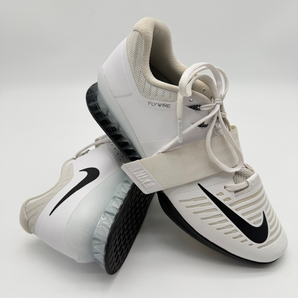 Nike Romaleos 3 Weightlifting Shoes Mens 12 White Black Colorway  Flywire
